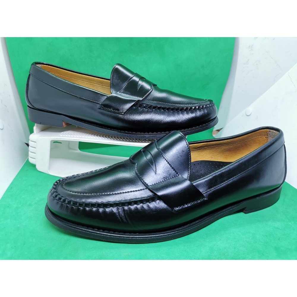 Sebago Cayman II Penny Loafers Men's Size 11 EEE Extra Black Leather Made in USA - Picture 14 of 16